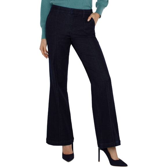 LIVERPOOL Women's Pintuck Trouser Jeans US 4 27 Blue Sturgis Midrise NWT - Picture 2 of 13